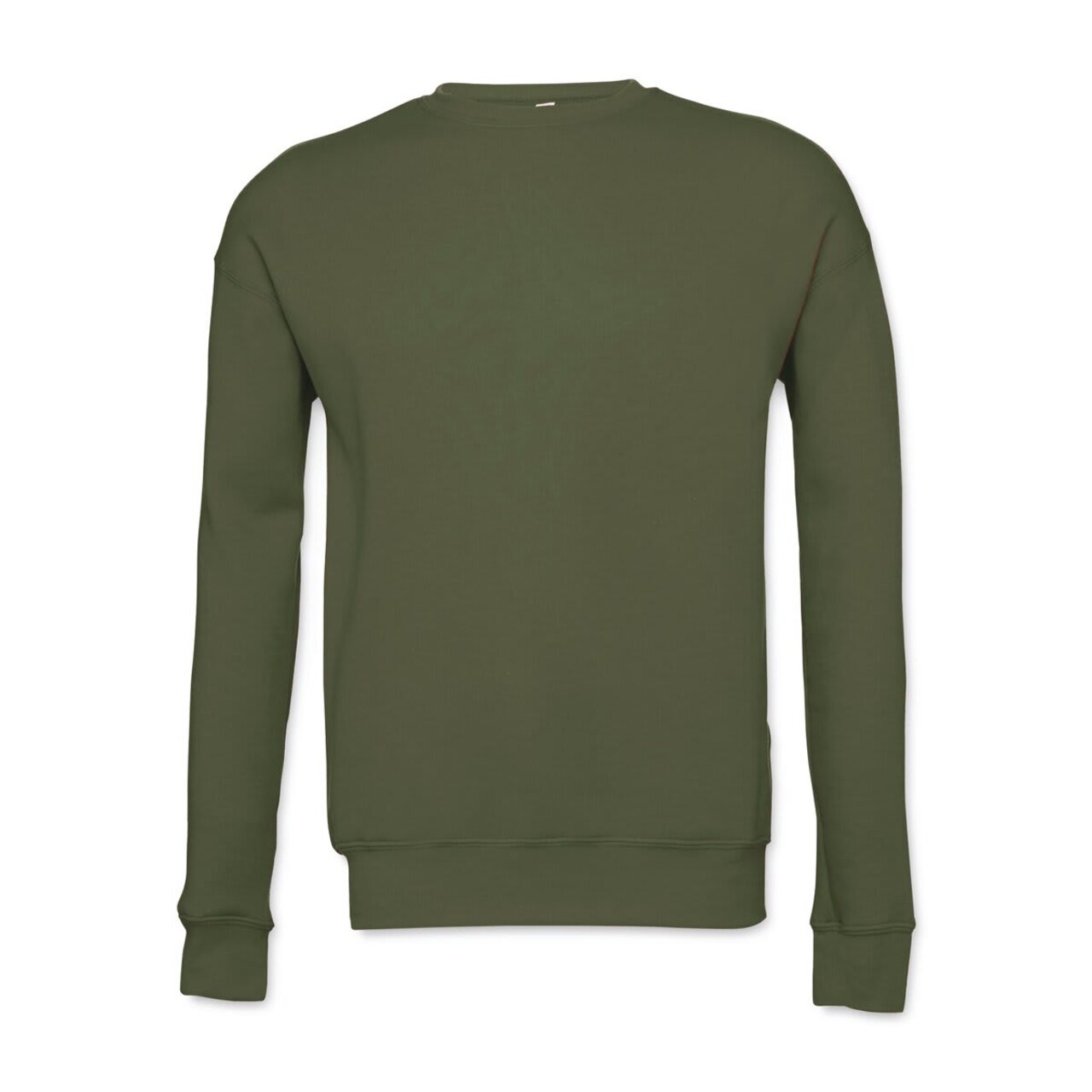 Bella + Canvas Unisex Sponge Fleece Drop Shoulder Sweatshirt - Military Green, X-Large